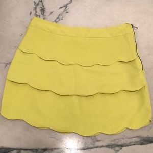 Lime green scalloped mini